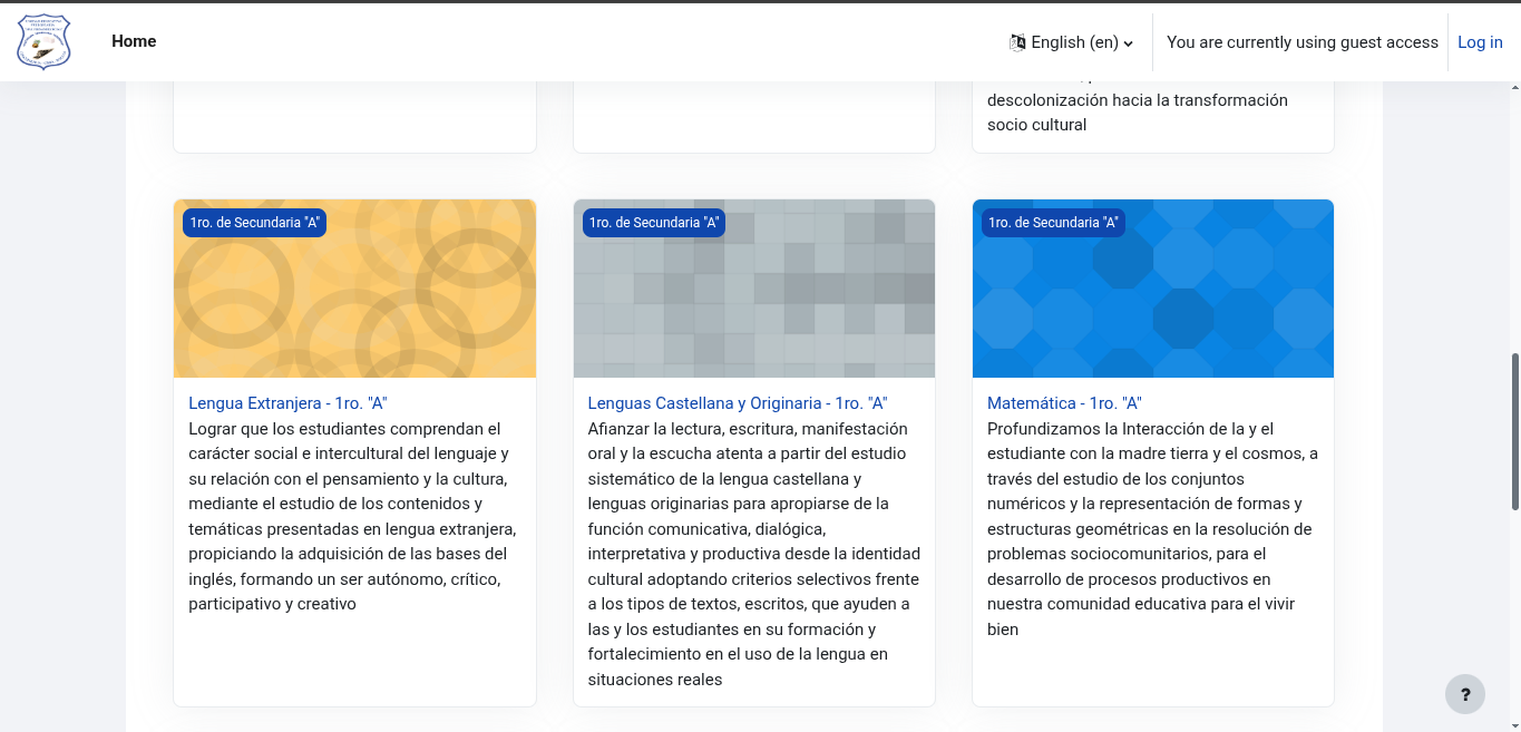 Captura de Plataforma Educativa